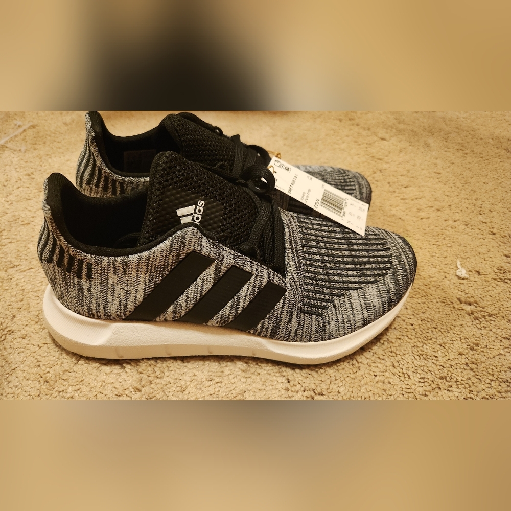 Adidas Kids Black and Gray Sneakers